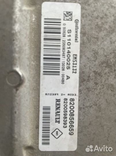 Блок управления двигателем Рено логан