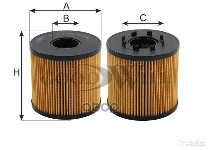 Фильтр масляный renault/opel/nissan OG 114 ECO