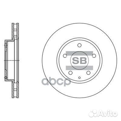 SD4421 диск тормозной передний 265x9x5 Mazda 3