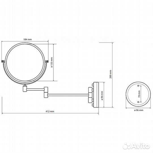 Косметическое зеркало Bemeta Cosmetic mirrors 106