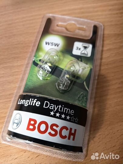 Лампа автомобильная bosch w5w 12v 5w longlife day