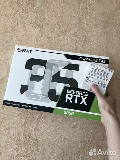 Новая Palit RTX 3050 Dual 8 GB Гарантия Ситилинк