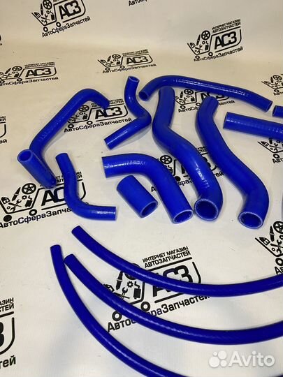 Силиконовые патрубки 2108/2109/2113/2114 Синие