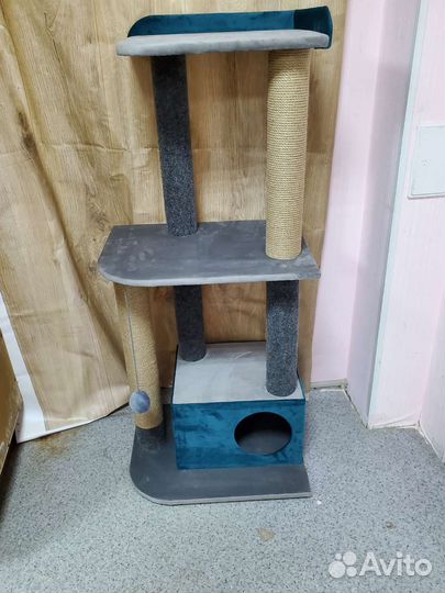 Домик для кошки когтеточка и игровой комплекс