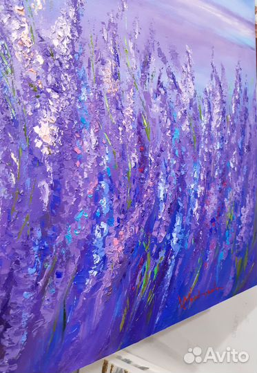 Интерьерная картина летний пейзаж Лаванда