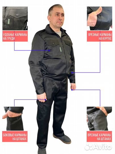 Черная форма охранника