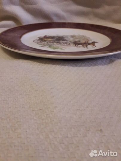 Стар.настенная тарелка, панно,Англия