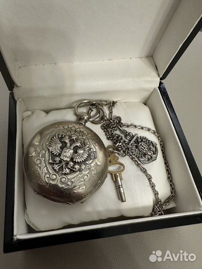 Часы карманные серебряные антикварные подарочные