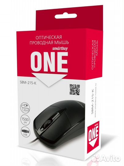 Мышь проводная USB; 54169
