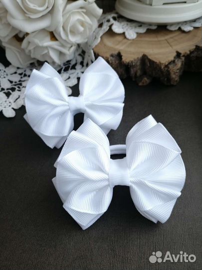 Школьные бантики, резинки для волос