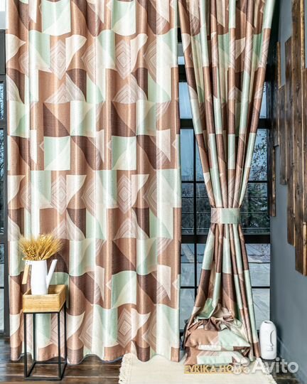 Новые шторы Пабло мятный