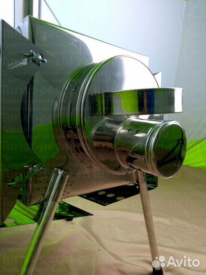 Печь для отопления палатки Малая на 15 л. c 3D экр