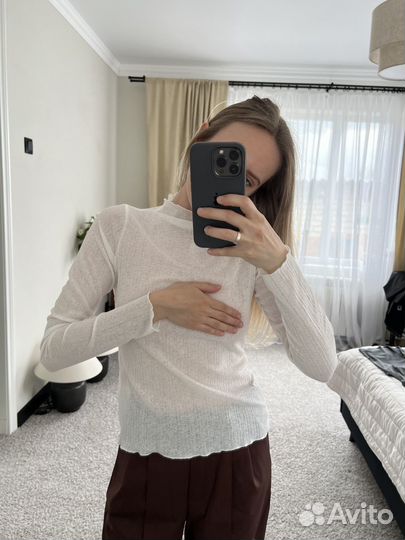 Женская прозрачная белая кофта, топ в стиле zara