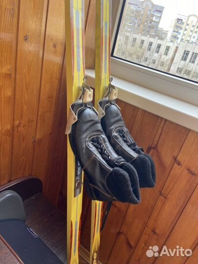 Горные лыжи и ботинки 47