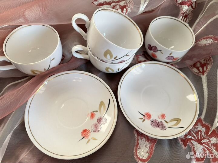 Чайные чашки с блюдцами СССР