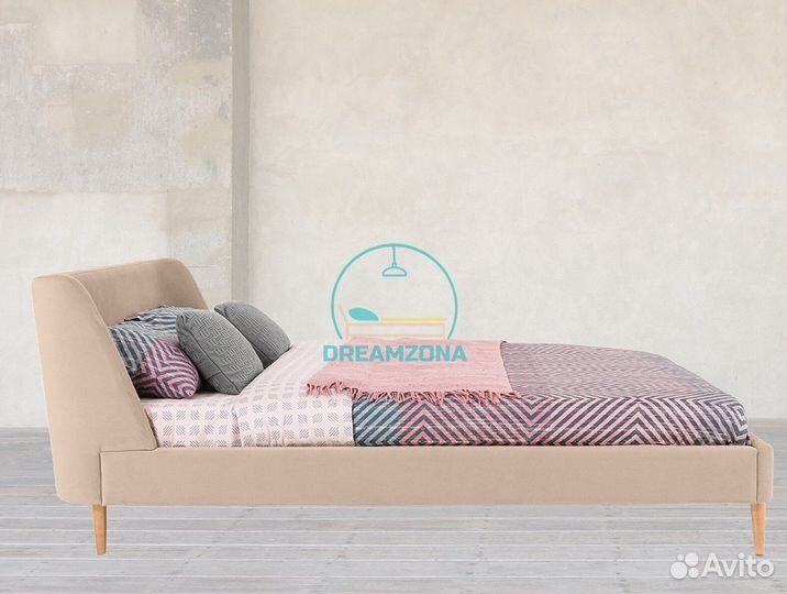 Кровать Робин с мягким изголовьем на заказ