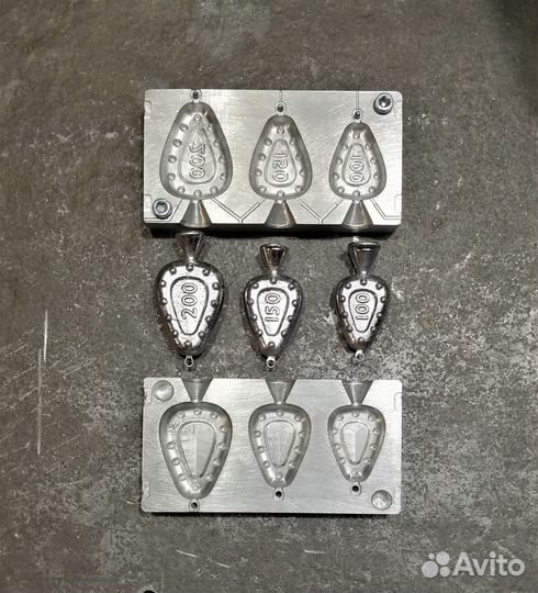 Форма для литья рыболовных грузил