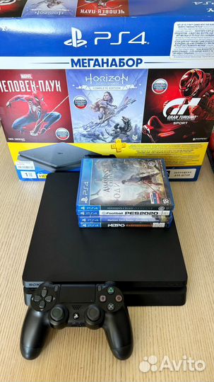 Sony playstation 4 slim 1tb с играми