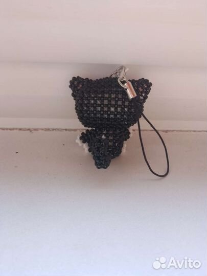 Амигуруми из бисера кошка