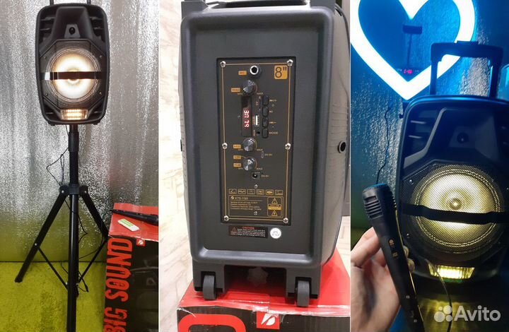 Большая колонка Speaker Big Sound Портативная Fm