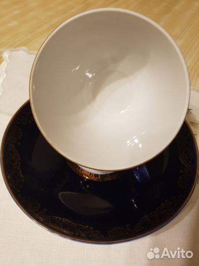 Чайная пара лфз 1Сорт кобальт с золотом