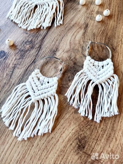 Набор серёжек макраме