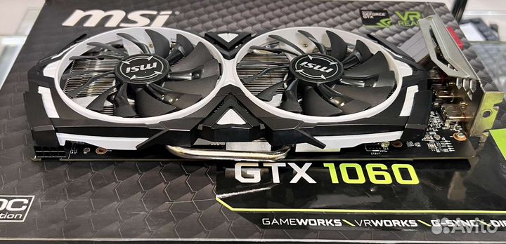 Видеокарта MSI GTX 1060 Armor OC 3GB/Гарантия