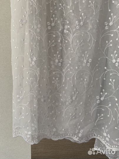 Тюль шифон с вышивкой