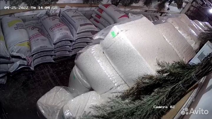 Стружка сухая в мешках