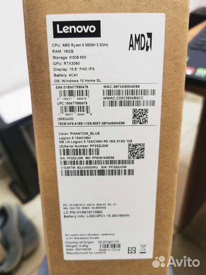 Lenovo legion 5 15ach6h 3060 rtx гарантия