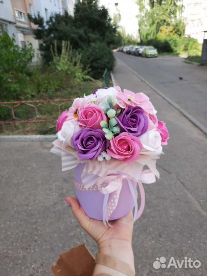 Букет из мыльных роз