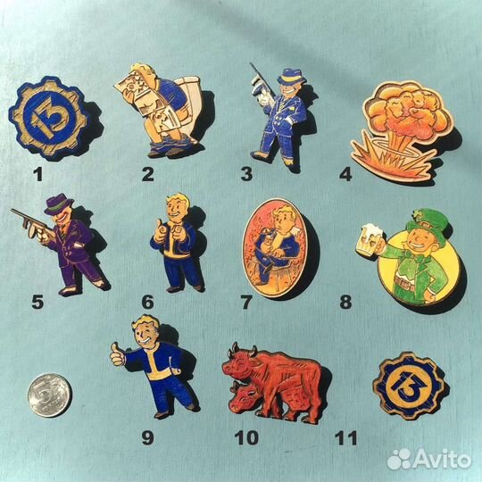 Значки и магниты Fallout