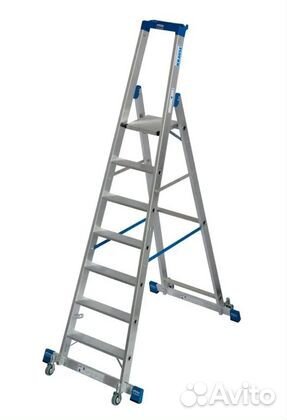 Передвижная стремянка с траверсой krause stabilo 7
