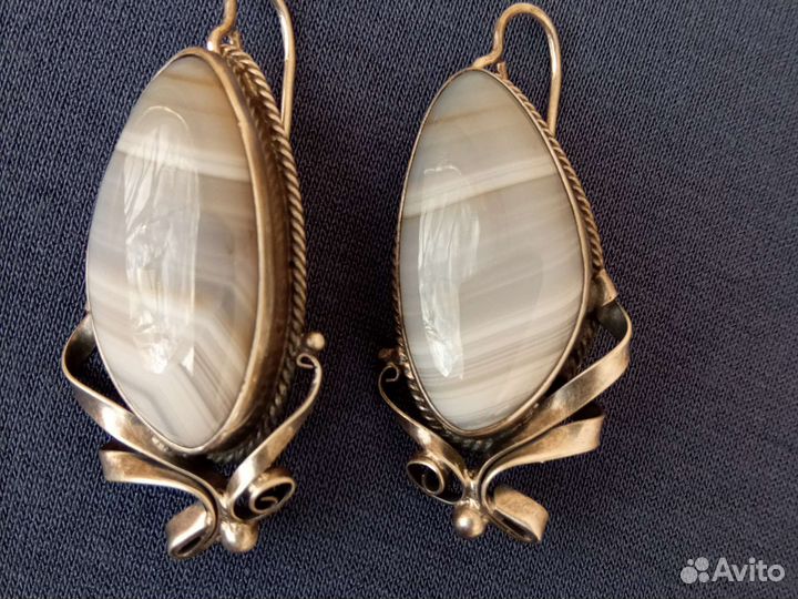 Старинные серебряные серьги