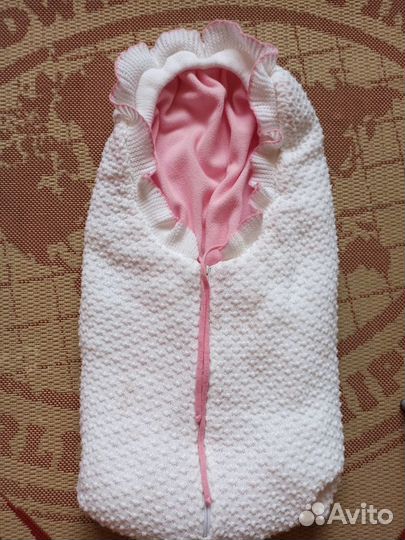 Теплый конверт в коляску для девочки