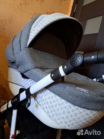 Коляска 2 в 1 adamex серая