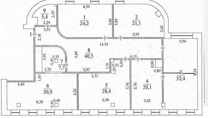 Сдам офисное помещение, 210.7 м²