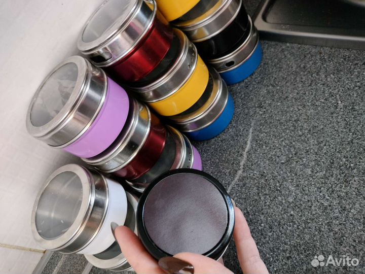 Набор банок для специй магнитные