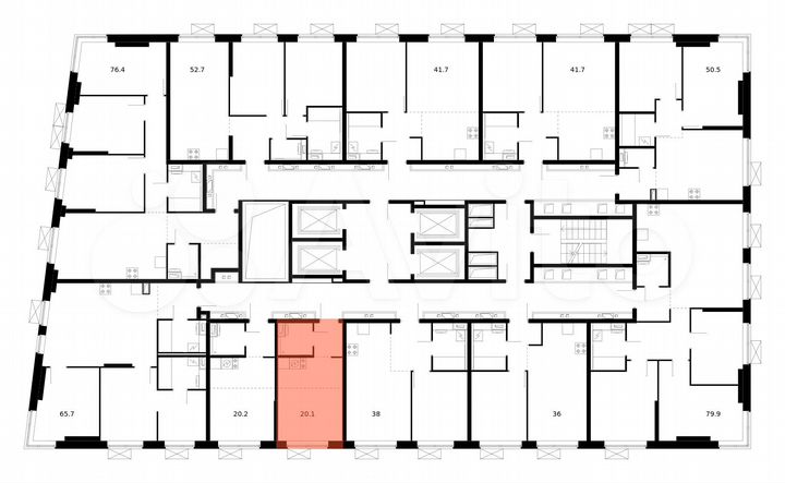 Квартира-студия, 20,2 м², 24/33 эт.