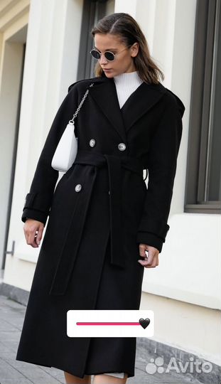 Пальто черное lava