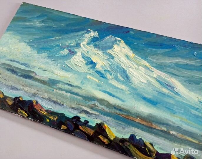 Картина маслом на оргалите 