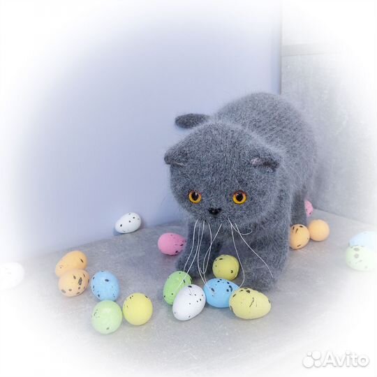 Игрушка котик, ручная работа