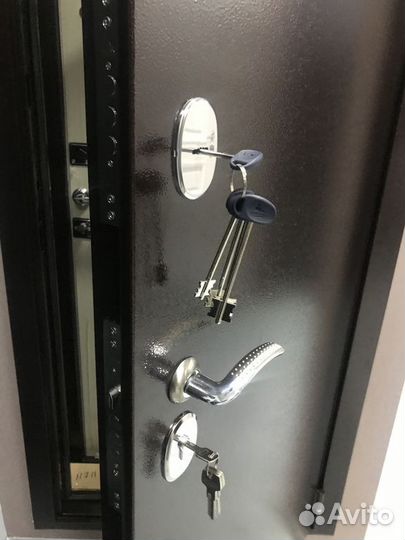 Дверь входная с зеркалом