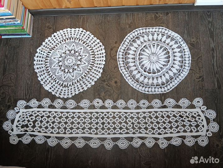 Кружево разное СССР ручной работы салфетки