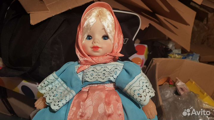 Кукла грелка баба на чайник СССР