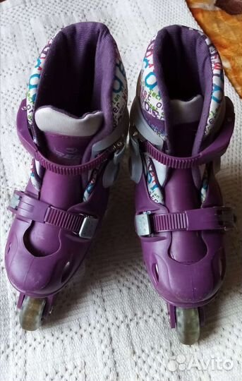 Роликовые коньки раздвижные детские 2 шт