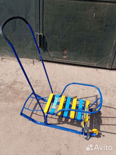 Санки Ника Тимка 5 Комфорт с колесом Синий т5к