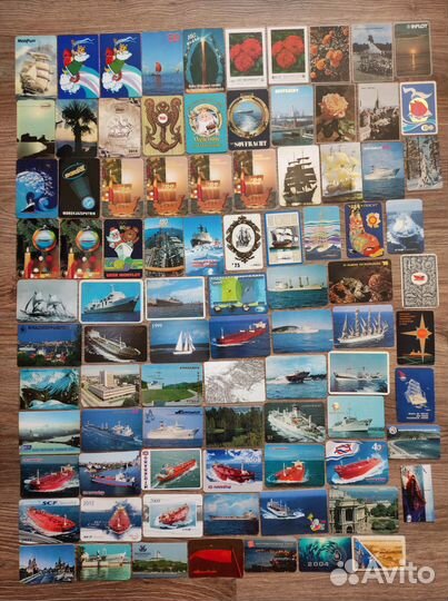 Календарик СССР морфлот речфлот реклама внешторг