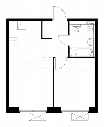 1-к. квартира, 35,7 м², 23/25 эт.
