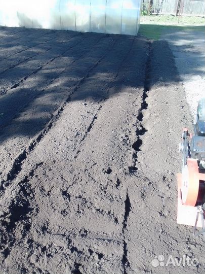 Вспашка земли покос травы мотоблоком,тримером